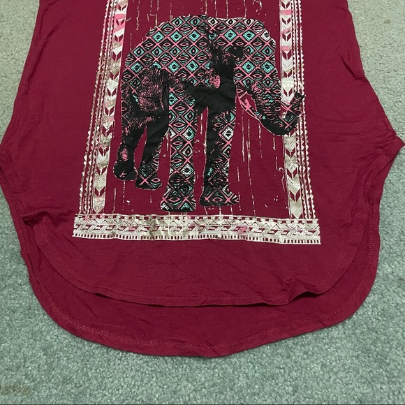 Juniors Elephant Print Shirt - Picture 3 of 4